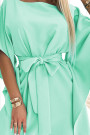  287-31 SOFIA Women's butterfly dress with a tie at the waist - mint 