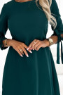  195-11 ALICE Trapeze dress with bows - green 