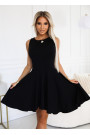  575-1 Unique dress with longer back - black 