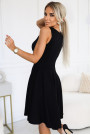  575-1 Unique dress with longer back - black 