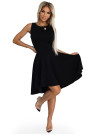  575-1 Unique dress with longer back - black 