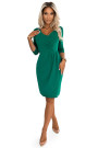  255-4 IRIS Pleat Dress with Neckline - Green 