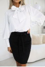  569-2 Suede Skirt with Tie - black 