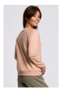 B167 Pullover top with a print in the front - beige