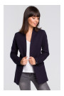 B102 Cotton-blend open blazer - navy blue