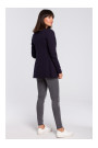B102 Cotton-blend open blazer - navy blue
