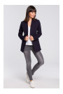 B102 Cotton-blend open blazer - navy blue
