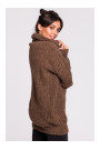 BK030 High neck pullover sweater - caramel