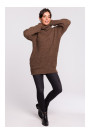 BK030 High neck pullover sweater - caramel