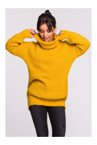 BK030 High neck pullover sweater - honey