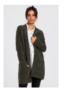 BK034 Fuzzy knit cardigan - green