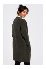 BK034 Fuzzy knit cardigan - green