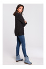 BK038 Pleated knit pullover sweater - anthracite
