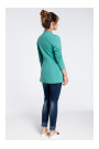 B030 Collarless open front knit blazer - green