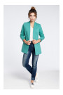 B030 Collarless open front knit blazer - green