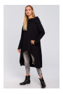 M477 Wide collar asymetric tunic - black