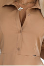  286-8 SANDY Flared shirt dress with belt - MOCHA MOUSSE 