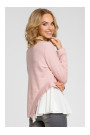 M333 Asymmetric layered blouse - powder