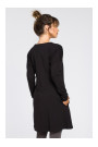 B042 Tunic with a front split - black