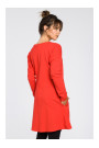 B042 Tunic with a front split - red