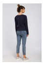 B047 Versatile blouse - navy blue