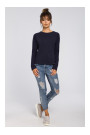 B047 Versatile blouse - navy blue