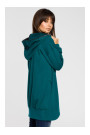 B054 Zip through oversized hoodie - green