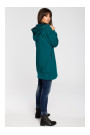 B054 Zip through oversized hoodie - green
