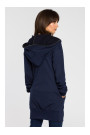 B054 Zip through oversized hoodie - navy blue