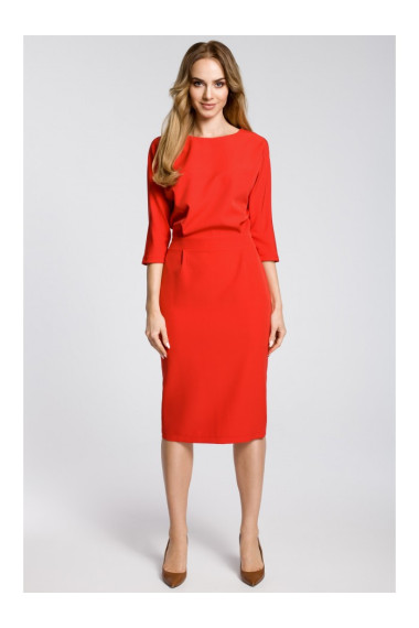 M360 Mid-lenght dress with loose fitting top - red