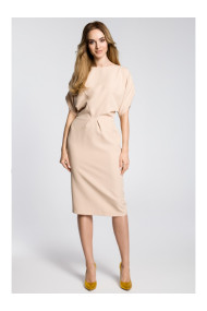 M364 Sheat dress with kimono sleeves - beige