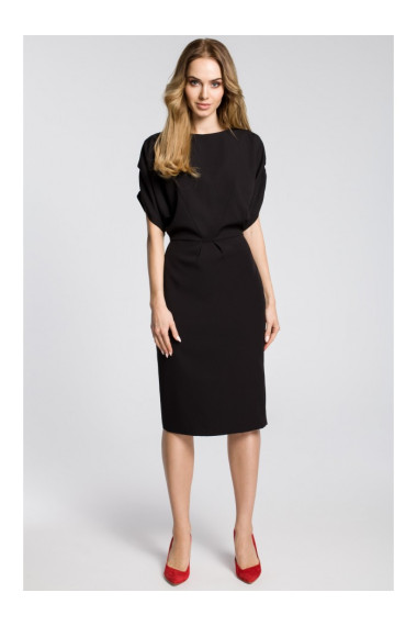 M364 Sheat dress with kimono sleeves - black