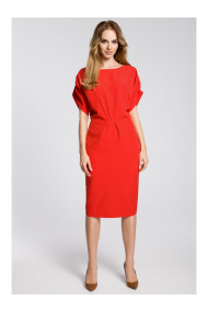 M364 Sheat dress with kimono sleeves - red