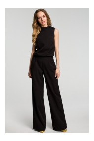 M382 Jumpsuit with split back - black