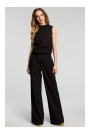 M382 Jumpsuit with split back - black