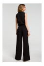 M382 Jumpsuit with split back - black