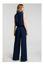M382 Jumpsuit with split back - navy blue