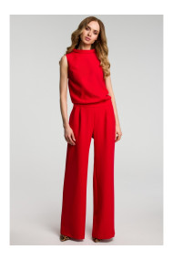 M382 Jumpsuit with split back - red