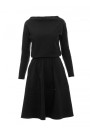 B087 Dress fit and flare midi - black