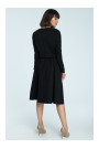 B087 Dress fit and flare midi - black
