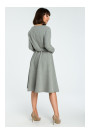 B087 Dress fit and flare midi - grey
