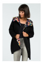 B091 Oversized zipped hoodie - black
