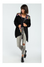 B091 Oversized zipped hoodie - black