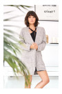 BK001 Long cardigan - brown melange