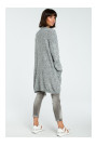 BK001 Long cardigan - graphite melange
