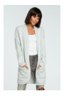 BK001 Long cardigan - grey melange