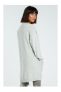 BK001 Long cardigan - grey melange