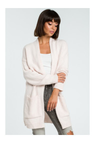 BK001 Long cardigan - powder melange