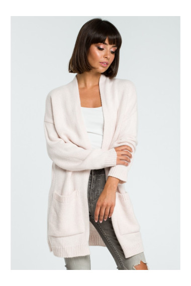 BK001 Long cardigan - powder melange