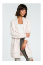 BK001 Long cardigan - powder melange